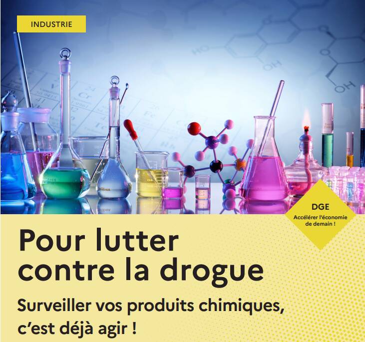 Précurseurs chimiques de drogues - Nouvelle version de la brochure de sensibilisation aux risques de détournement
